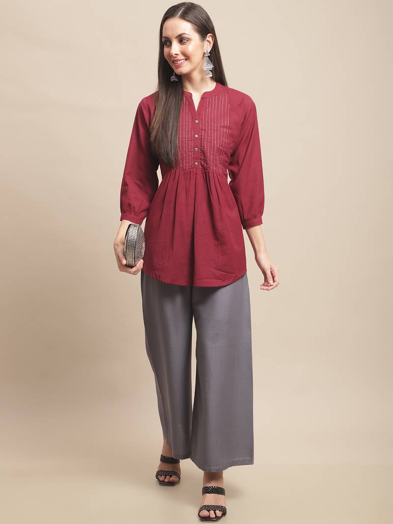 Pack of 2 Women Flared Rayon Palazzo