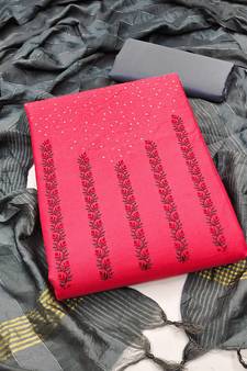 Pink embroidered cotton salwar