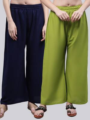 Pack of 2 Women Flared Rayon Palazzo 1