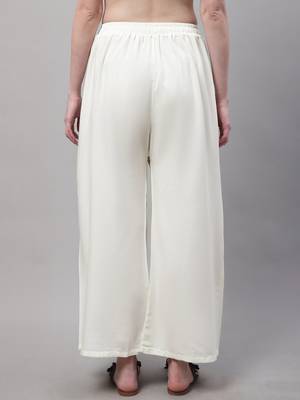 Pack of 2 Women Flared Rayon Palazzo 5