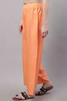 Pack of 2 Women Flared Rayon Palazzo