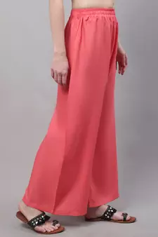 Pack of 2 Women Flared Rayon Palazzo