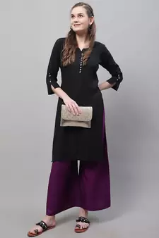 Pack of 2 Women Flared Rayon Palazzo