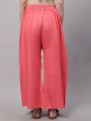 Pack of 2 Women Flared Rayon Palazzo 5