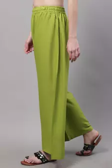 Pack of 2 Women Flared Rayon Palazzo