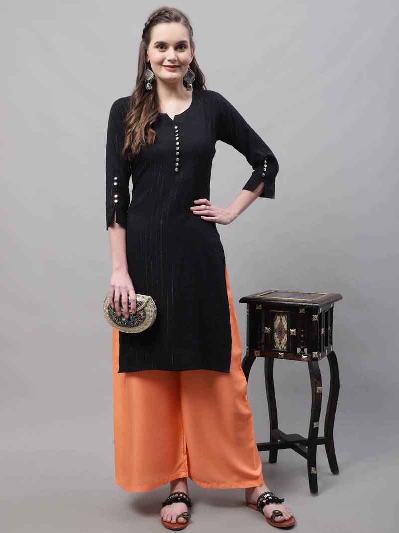 Pack of 2 Women Flared Rayon Palazzo