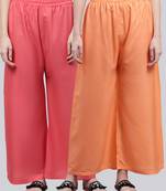 Pack of 2 Women Flared Rayon Palazzo