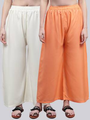 Pack of 2 Women Flared Rayon Palazzo 1