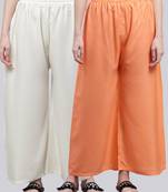 Pack of 2 Women Flared Rayon Palazzo