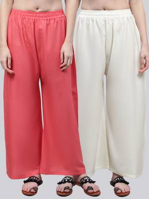 Pack of 2 Women Flared Rayon Palazzo 1