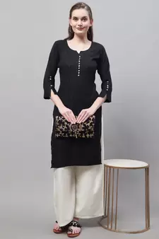 Pack of 2 Women Flared Rayon Palazzo