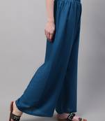 Pack of 2 Women Flared Rayon Palazzo