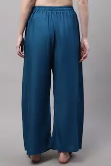 Pack of 2 Women Flared Rayon Palazzo