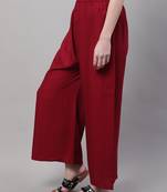 Pack of 2 Women Flared Rayon Palazzo