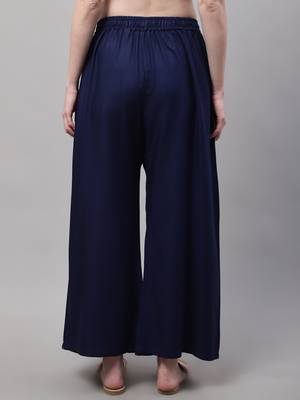 Pack of 2 Women Flared Rayon Palazzo 5