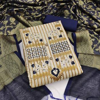 Beige embroidered cambric salwar 1