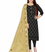 Black embroidered chanderi salwar