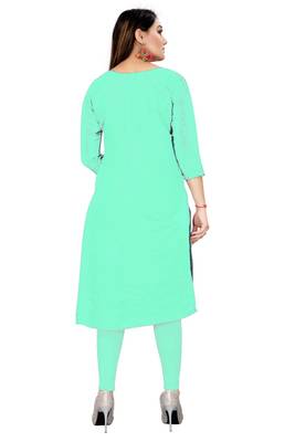 Sea-green embroidered chanderi salwar 3