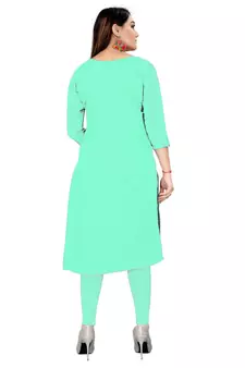 Sea-green embroidered chanderi salwar