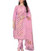 Pink embroidered cotton salwar