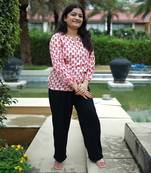 Red Floral Classic Top