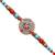 Red & Turquoise Beads SWASTIK Rakhi