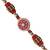 Traditional Meena Work Jewelled Rakhi with Golden Beads