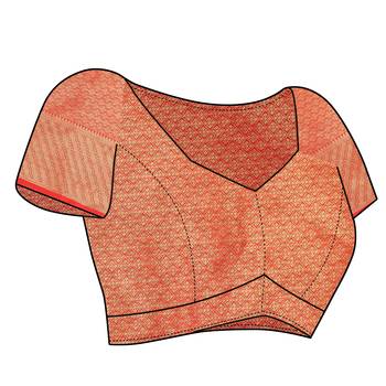 Orange Traditional Indian thread Weaving Patola Silk bland Saree With Boluse  5