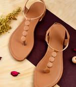 glamzkart women beige Color Flats sandal