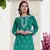 Hand Embroidered Bottle Green Cotton Lucknowi Chikankari Indian Women Short Kurti