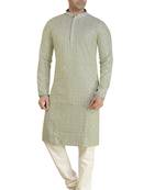 Blue embroidered rayon kurta-pajama