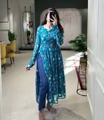 Women's Georgette Naira Cut Kurti 