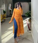 Women's Georgette Naira Cut Kurti 