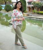 Retro Polka Kaftan Top