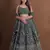 Dreamy Green Sequins Embroidered Lehenga Choli For Women Indian Wedding Party Wear Semi Stitched Lengha Choli