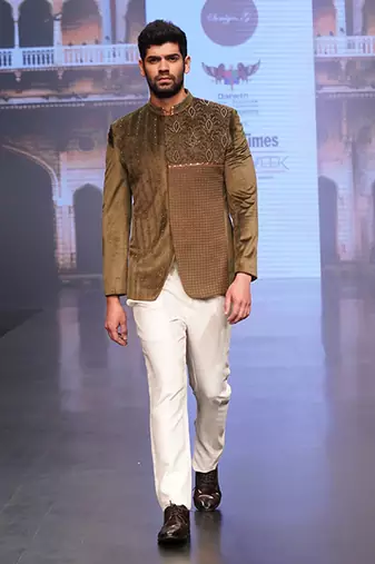 Olive Green Colour Velvet Jodhpuri With Pants