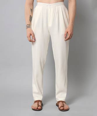 Wrinkle free Cream and blue tie dye kurta pant 7