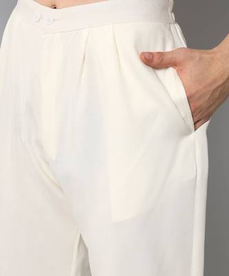 Wrinkle free Cream and blue tie dye kurta pant 8