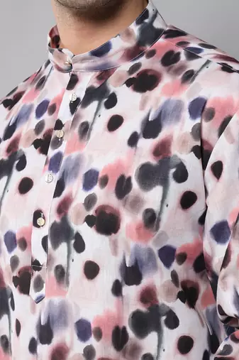 Wrinkle free Multi coloured hand painted kurta