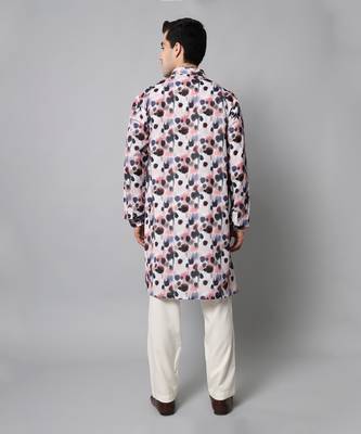 Wrinkle free Multi coloured hand painted kurta 6