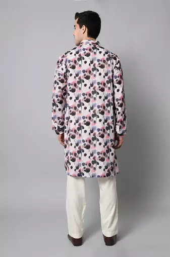 Wrinkle free Multi coloured hand painted kurta