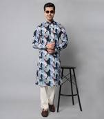 Wrinkle free Multi coloured hand painted kurta