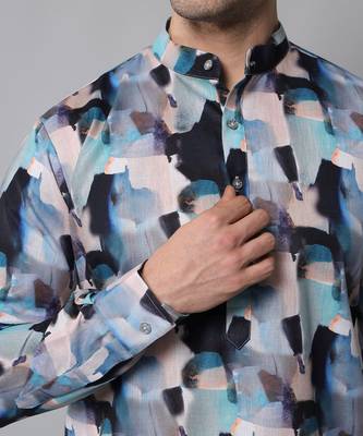 Wrinkle free Multi coloured hand painted kurta 2