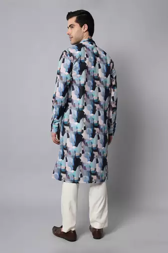 Wrinkle free Multi coloured hand painted kurta