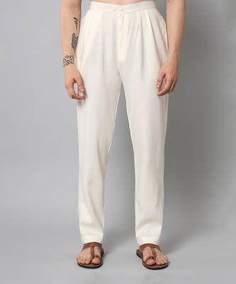Wrinkle free Off white and maroon tie dye kurta with pants 7