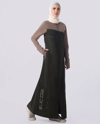 Length 58 | Fresh Olive Full Front Opening Jilbab | Silk Route  2