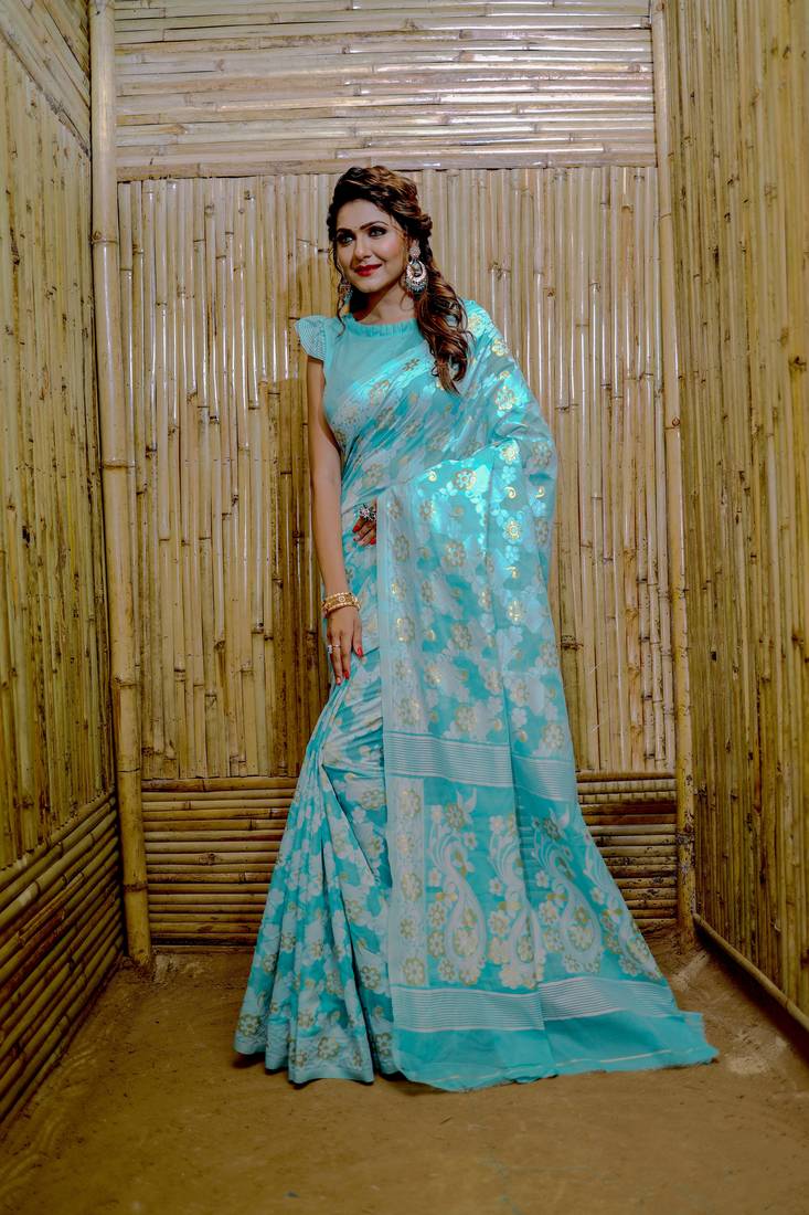  Rama Cotton Sarees With Blouse