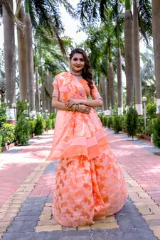  Orange Cotton Sarees With Blouse