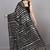 Black embroidered georgette saree with blouse