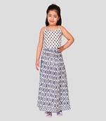 Handblock cotton Crop top and skirt